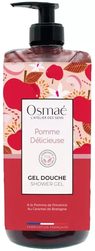 Osmae Gel Douche Pomme Délicieuse Flacon Pompe 1 l