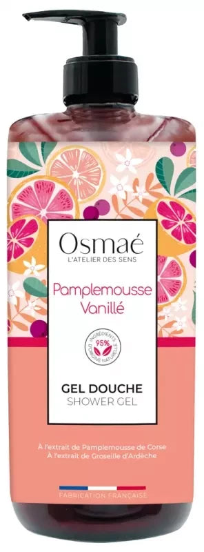 Osmaé Gel Douche Pamplemousse Vanille 1 Litre