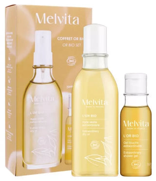 Melvita L'Or Bio Huile Sèche Extraordinaire Biologique 100 ML et Melvita L'Or Biologique Douche Extraordinaire Bio 50 ML Offert
