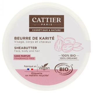 Cattier Beurre de Karité Visage, Corps et Cheveux Bio 100 g