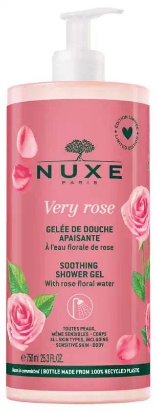 Nuxe Very rose Gelée de Douche Apaisante Toutes Peaux 750 ml