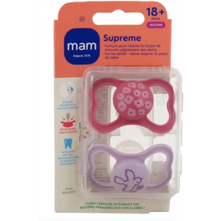 Mam Sucette Supreme 18+ Mois Silicone x 2