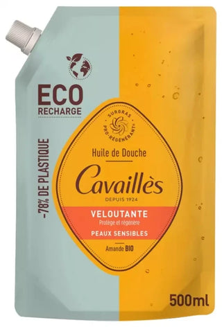 Cavaillès Éco-Recharge Huile de Douche Veloutante Peaux Sensibles 500 ml