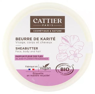 Cattier Beurre de Karité - Parfum Fleur Des Îles - 100 g